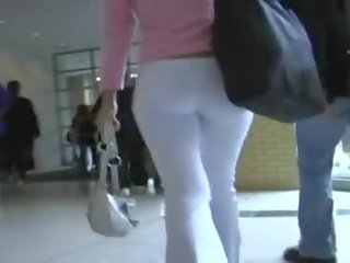 Cul en blanc pantalon