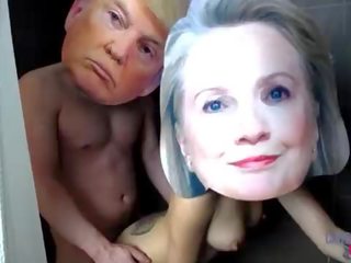 Donald trump 和 希拉里 clinton 实 名人 性别 电影 胶带 裸露 xxx