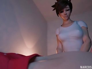 Swell Busty Tracer from Overwatch gets Threesome Sex: adult movie 21