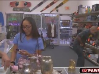 Latina girl With Glasses Gets Her Covered In Cum