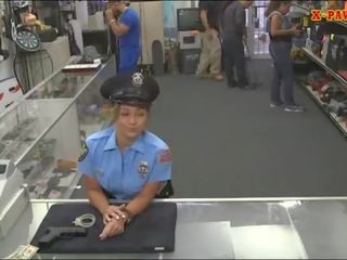Busty latin police woman screwed hard