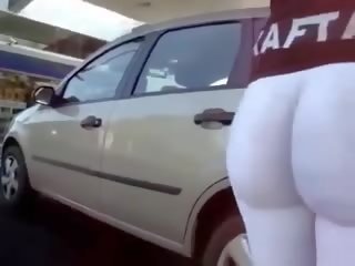 Big ass at gas station show