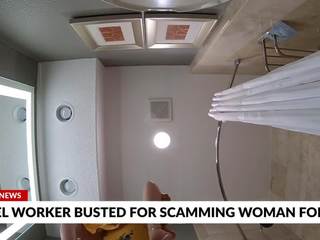 Fck חדשות - מלון עובד באסטד ל scamming אישה ל x מדורג וידאו