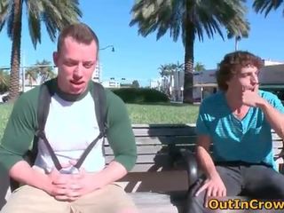 Two gay dudes meet in the park and suck