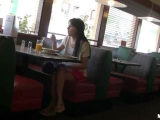 Girlfriend from the diner spied on and fucked