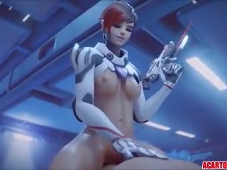 Overwatch ulylar uçin movie birleşmek with dva and widowmaker: sikiş clip 64