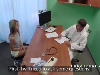 Russian cutie first time at medical man fucks him in office