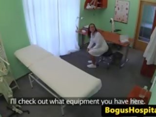 Medical man Pounds Eurobabe On Top Of Desk