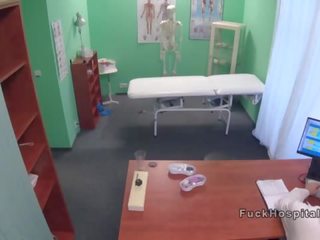 Doctor bent over blonde and fucked