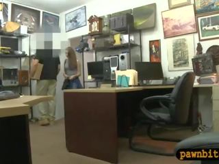 Perky babe pawns her pussy and pounded at the pawnshop
